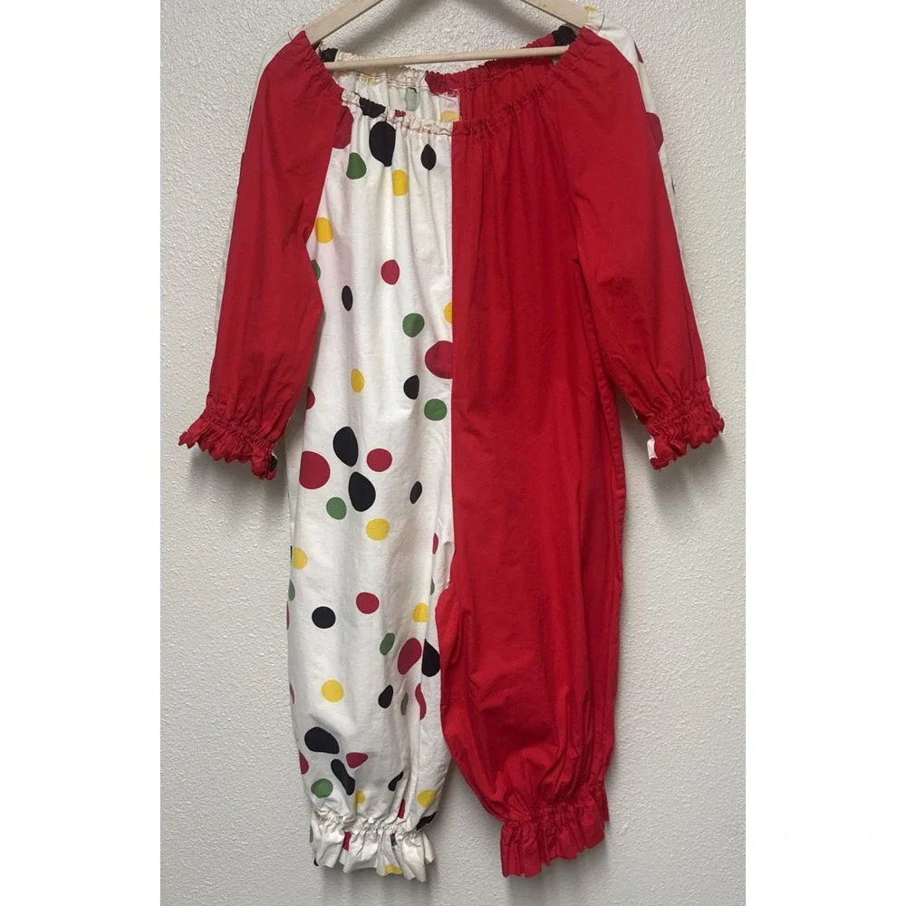 Vtg Child's Clown Costume Handmade Romper Circus Party 44